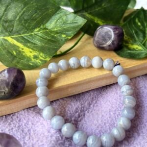 Blue Lace Agate Bracelet – The Stone of Calm Communication