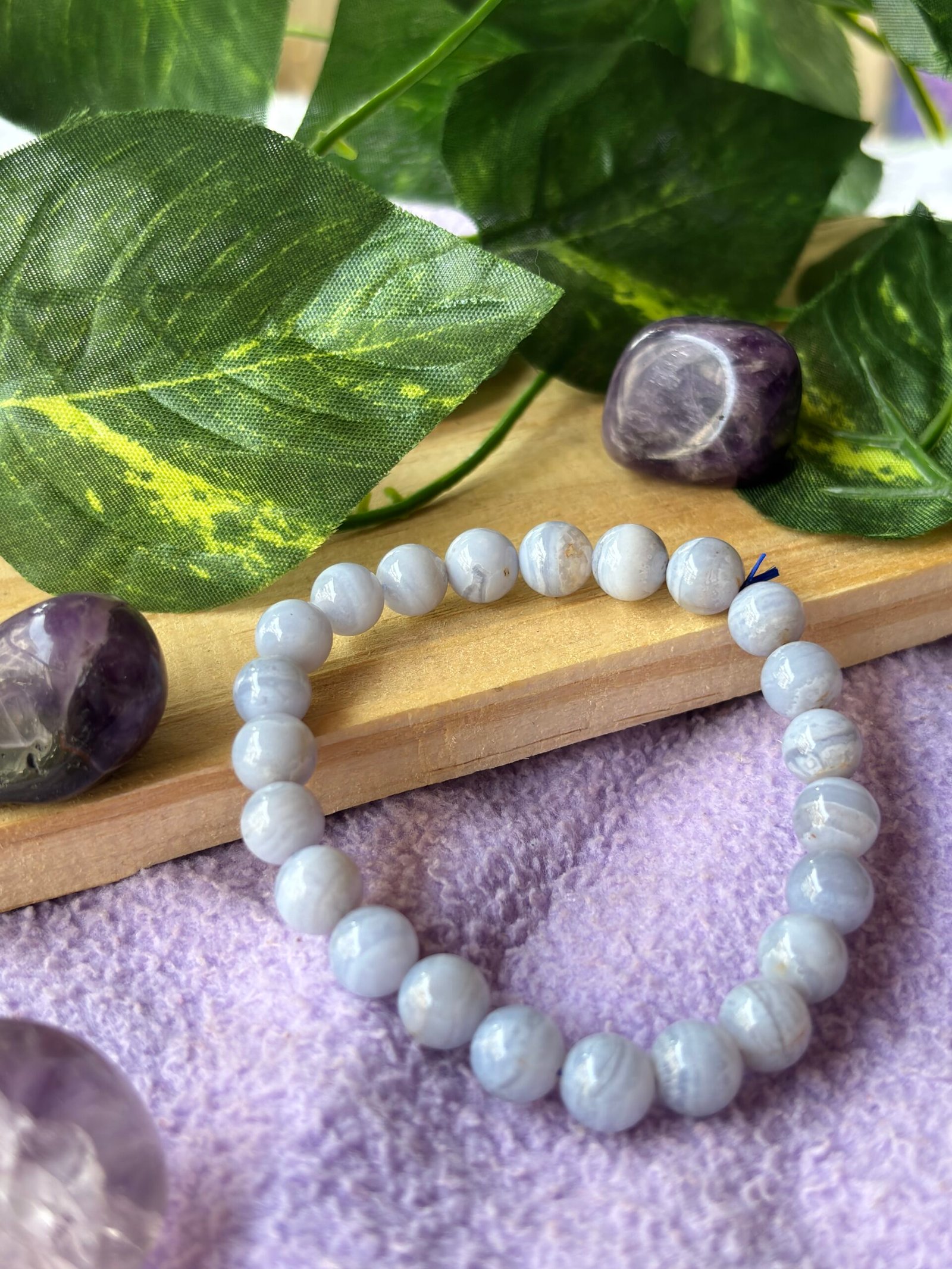 Blue Lace Agate Bracelet – The Stone of Calm Communication