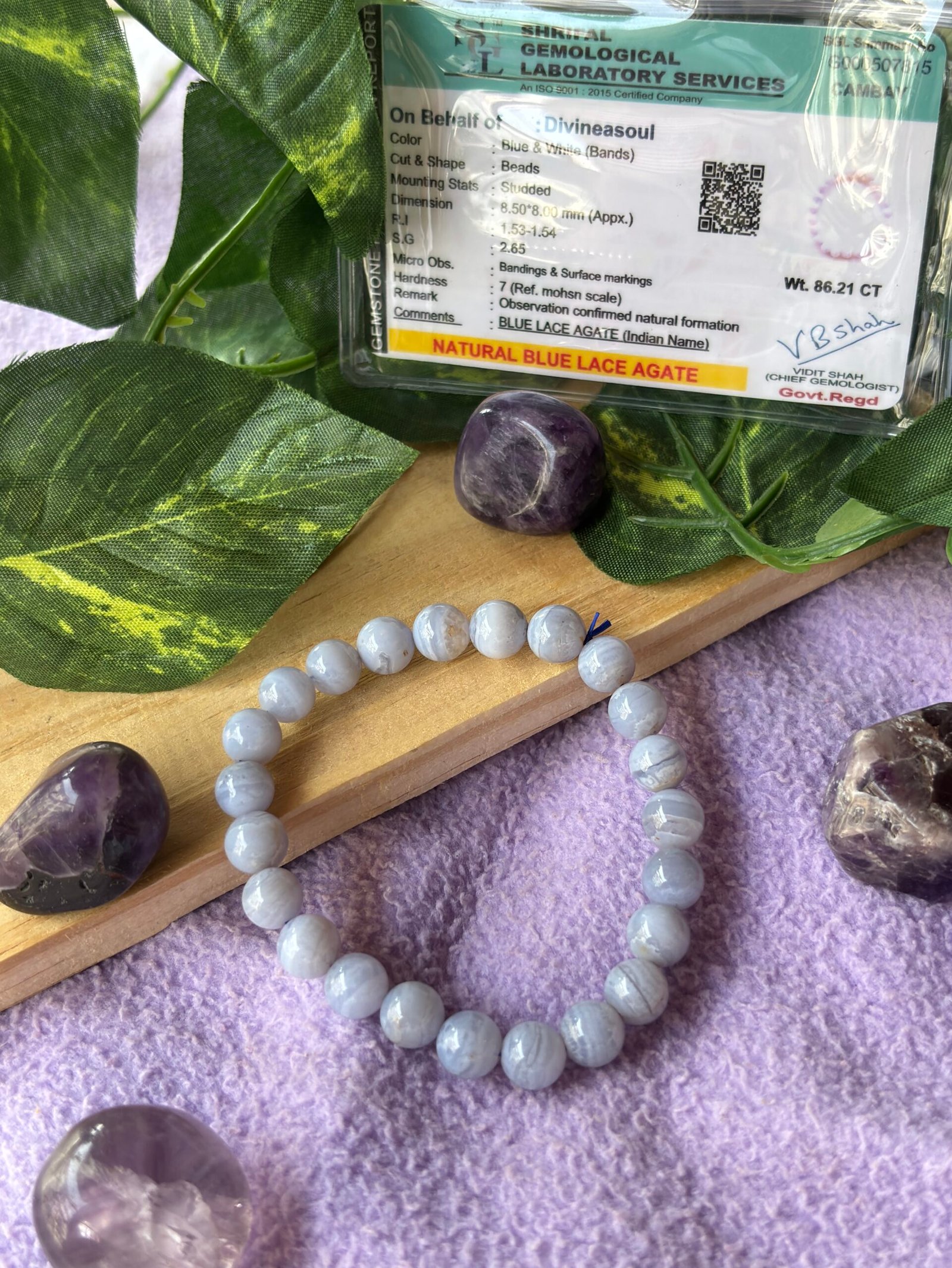 Blue Lace Agate Bracelet – The Stone of Calm Communication - Image 2