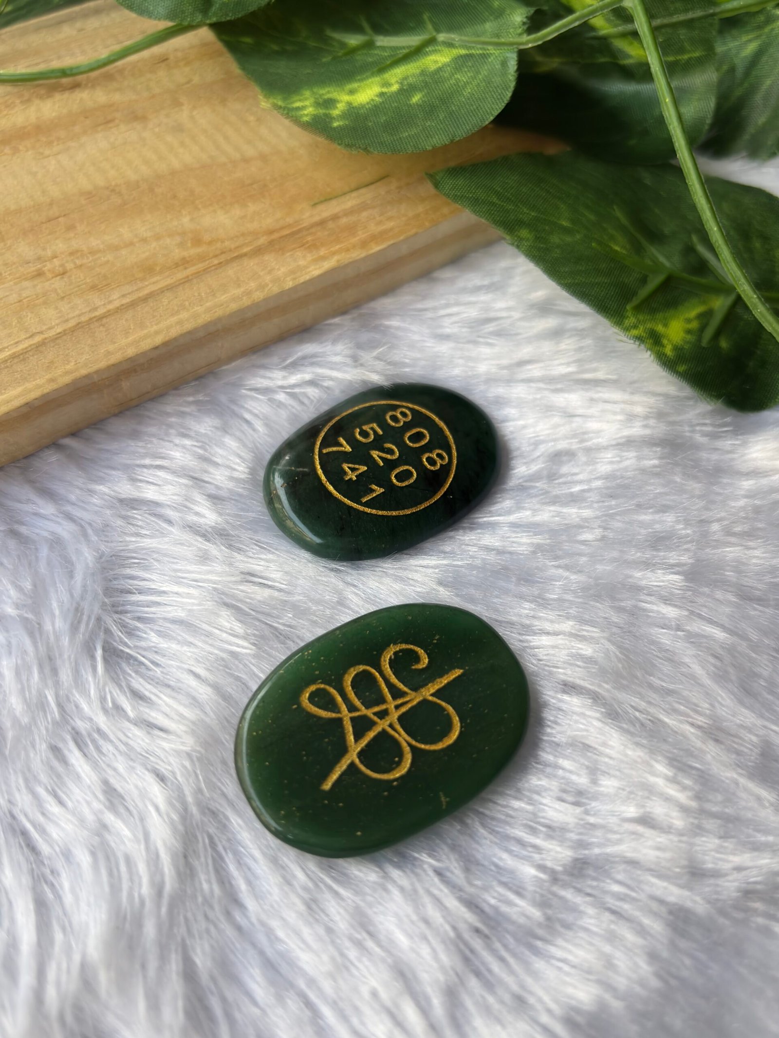 Green Aventurine Zibu Coin – Stone of Luck, Growth & Heart Healing