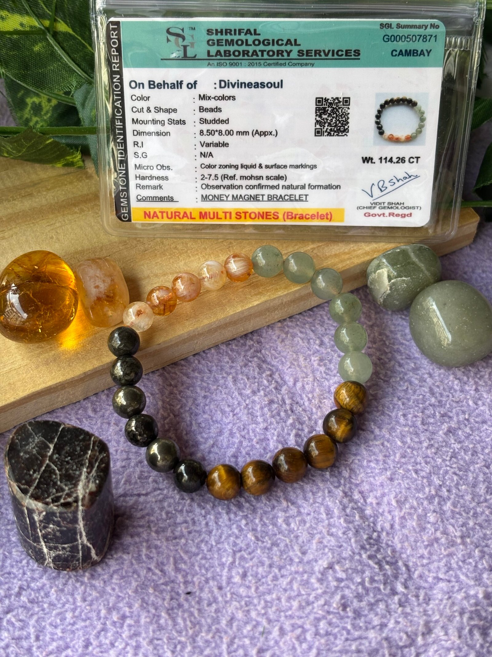 Money Magnet Bracelet – 23 Beads (Divineasoul Exclusive) - Image 2